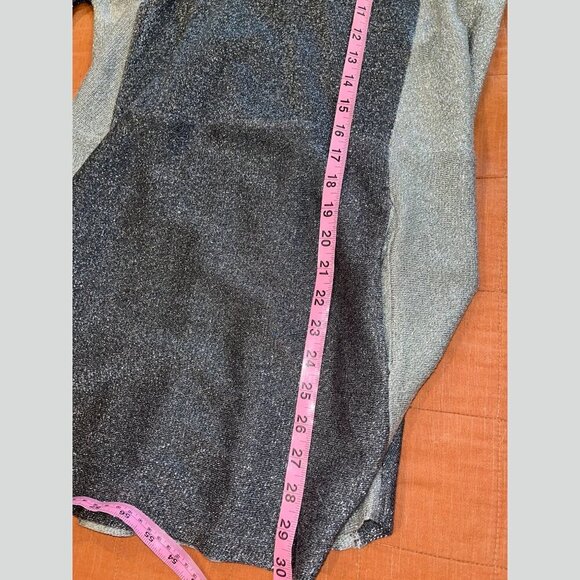 Badgley Mischka Gray & Black Long Sleeve Sparkle Bodycon Dress Women’s Size M - Picture 7 of 9